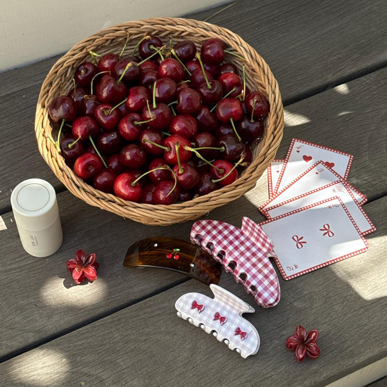 Baby Super Bloom Clip Set in Dark Cherry